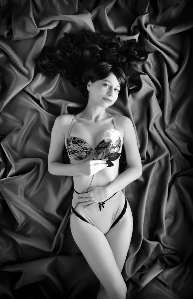 Intimate boudoir setting
