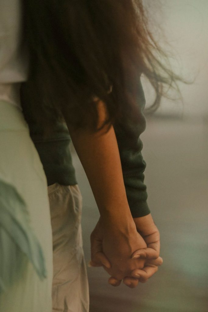 Couple embracing