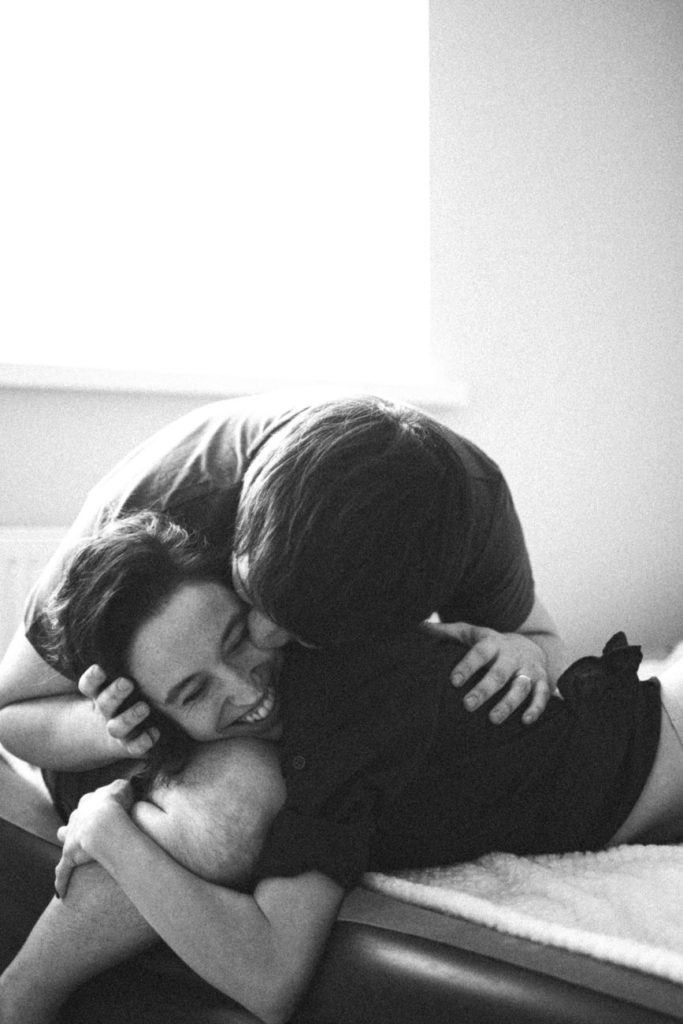 Couple embracing