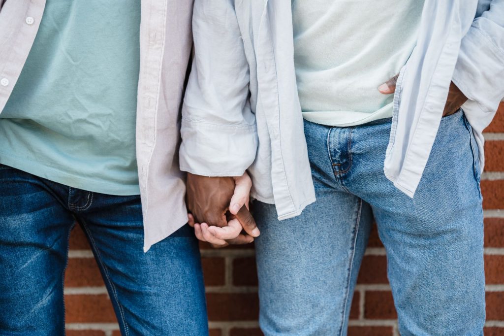 Couple embracing