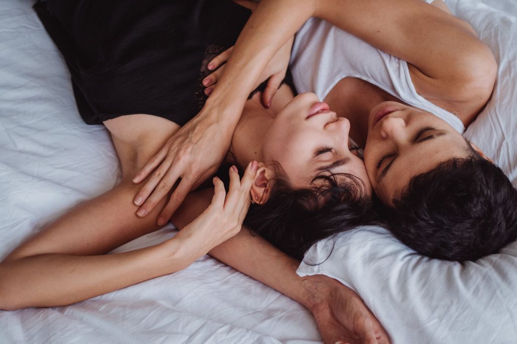Couple embracing