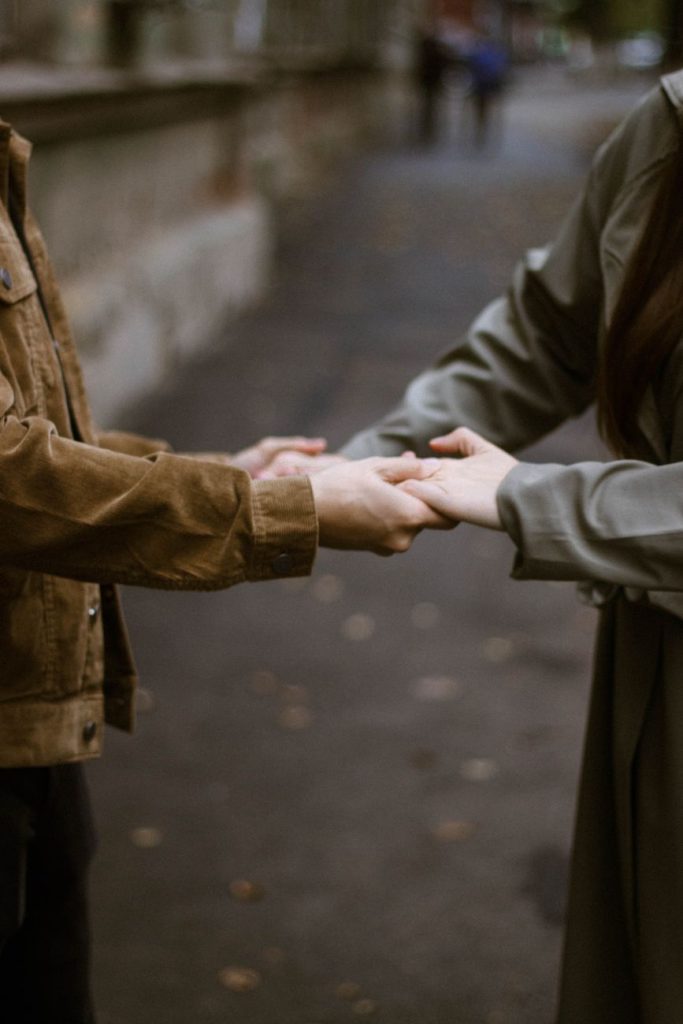 Couple embracing