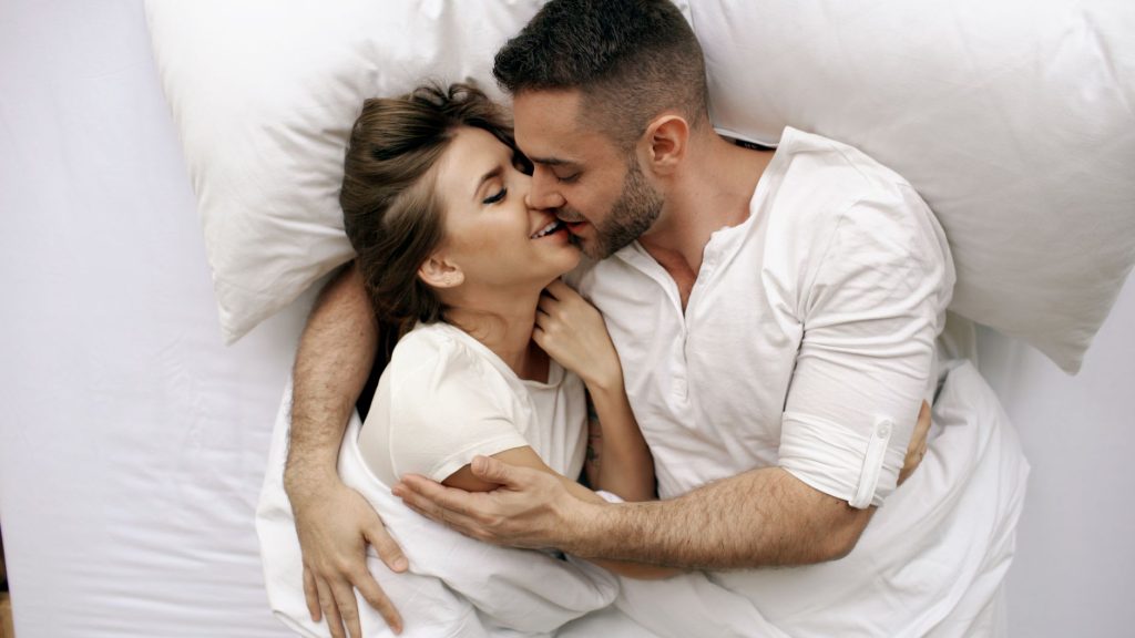 Couple embracing