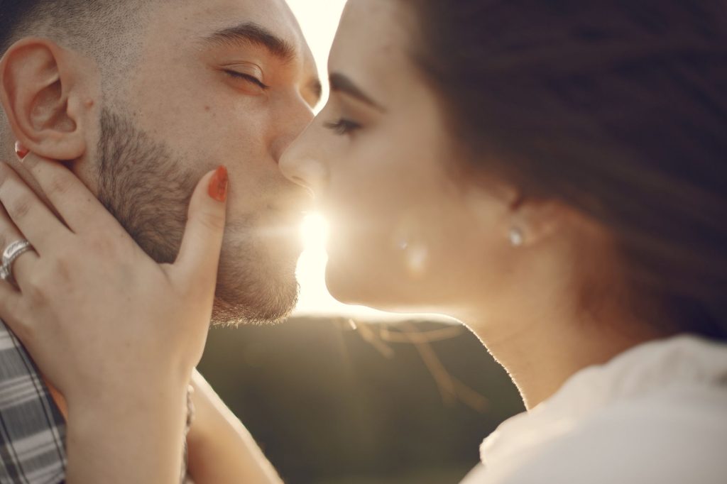 Couple embracing
