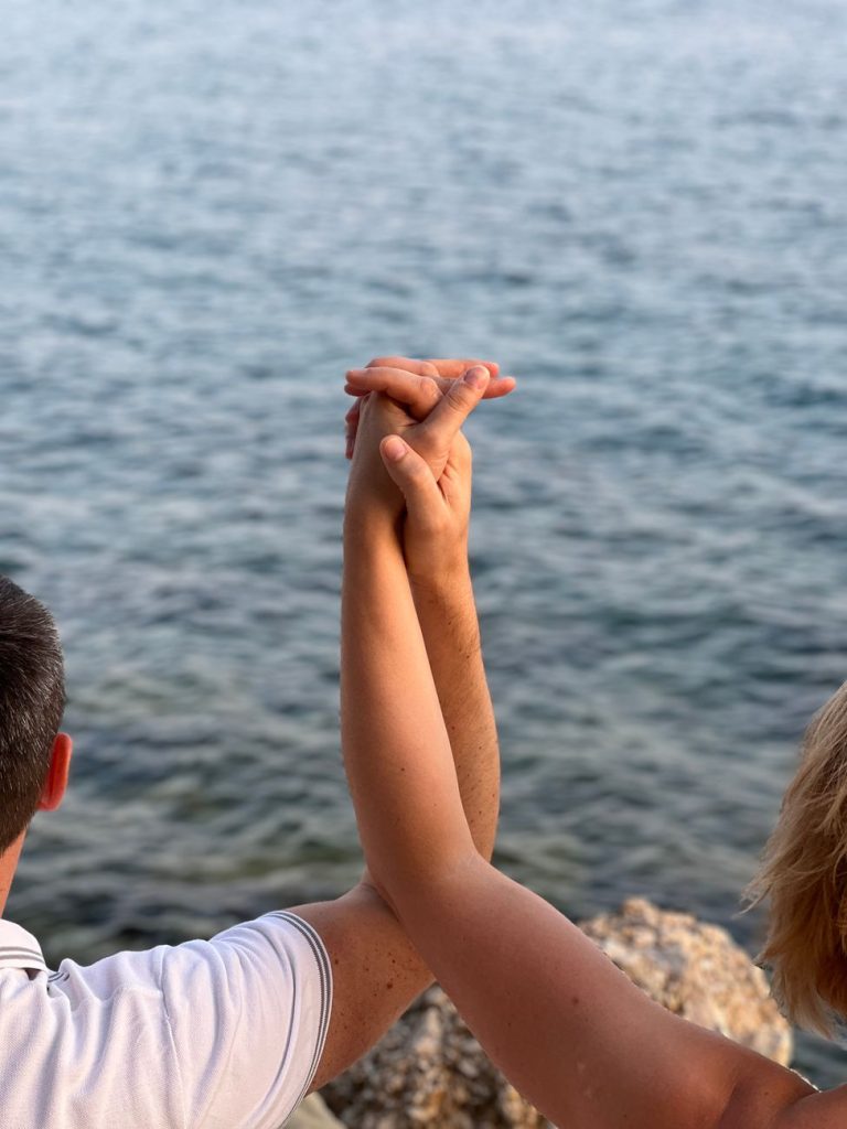 Couple embracing