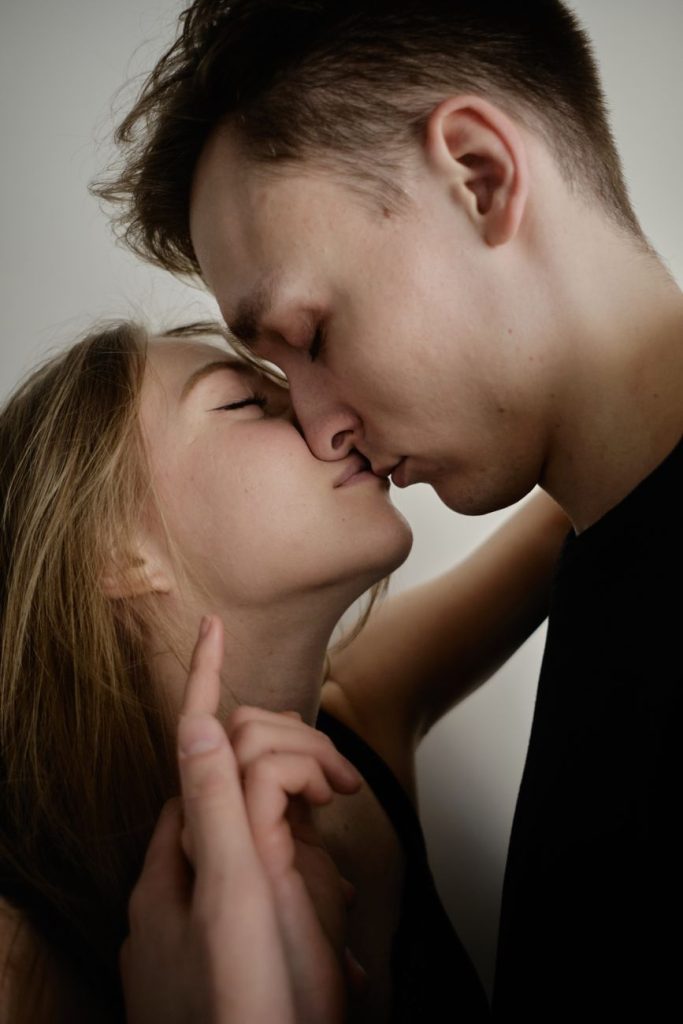 Couple embracing